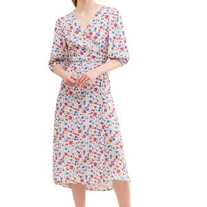 Charlie Holiday Summer Salsa Wrap Midi Dress Sz 6